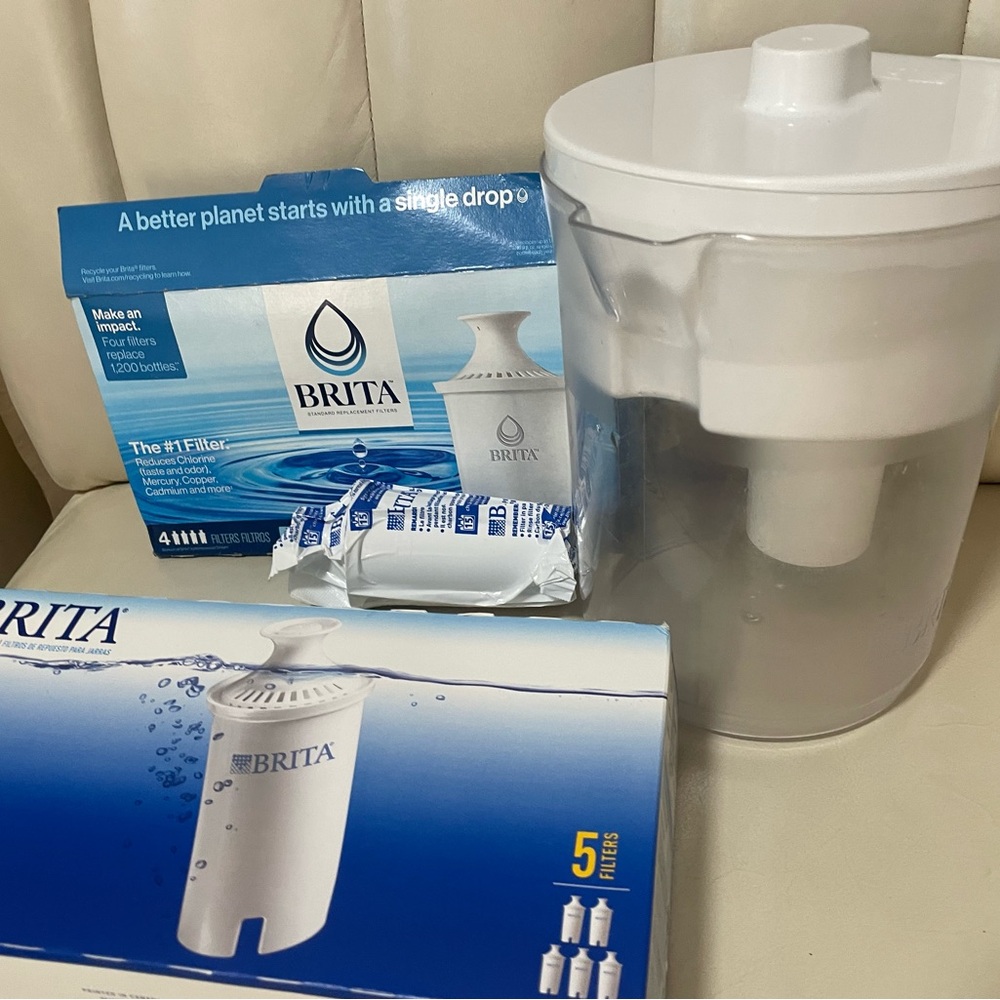Brita White Water Filter Pitcher with Extra Filters